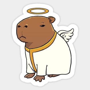 Capybara Angel Sticker